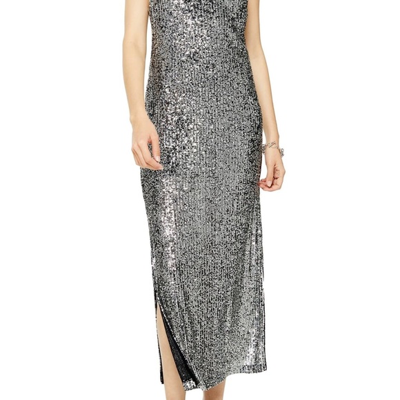 TOPSHOP Sequined Embellishment Midi Dress - Picture 6 of 8